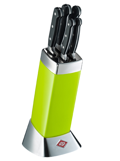 Wesco Kitchen Knife Set Classic Line Lime Green :: Euro Baltronics